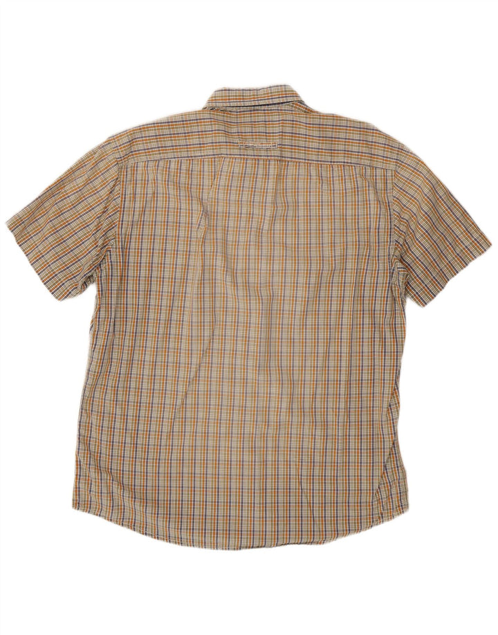 CAMEL ACTIVE Mens Regular Fit Short Sleeve Shirt Large Multicoloured Check