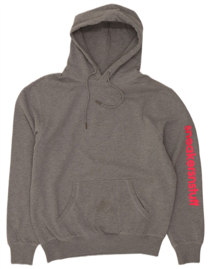 Maglione con cappuccio grafico da uomo New Balance piccolo poliestere grigio