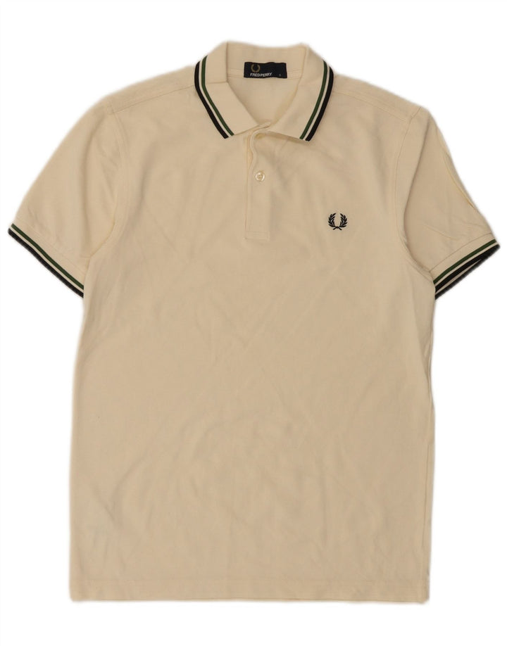 Polo da uomo Fred Perry piccola in cotone bianco