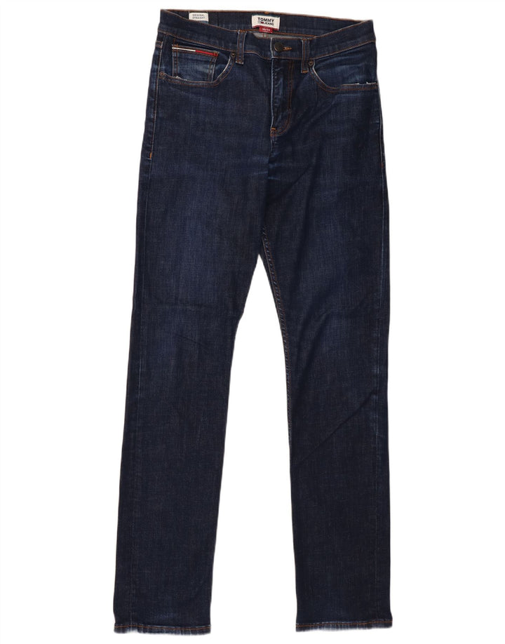 Jeans dritti da uomo Tommy Hilfiger W30 L34 Blu Navy