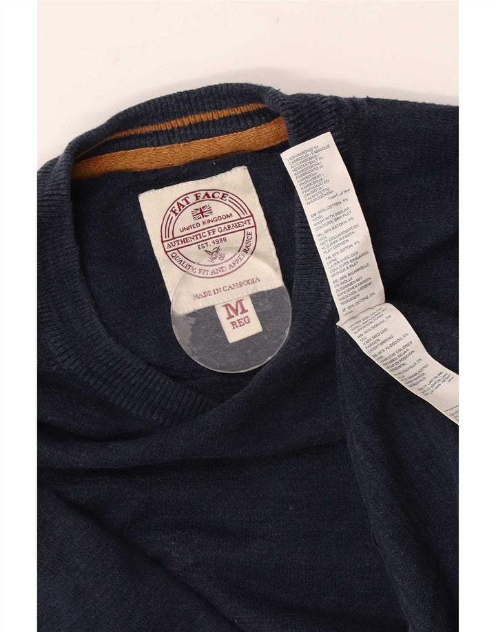 Maglione maglione girocollo da uomo Fat Face cotone medio blu navy