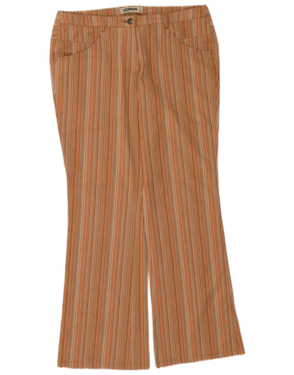Pantaloni casual svasati da donna Lerros EU 44 XL W34 L32 Cotone a righe arancioni