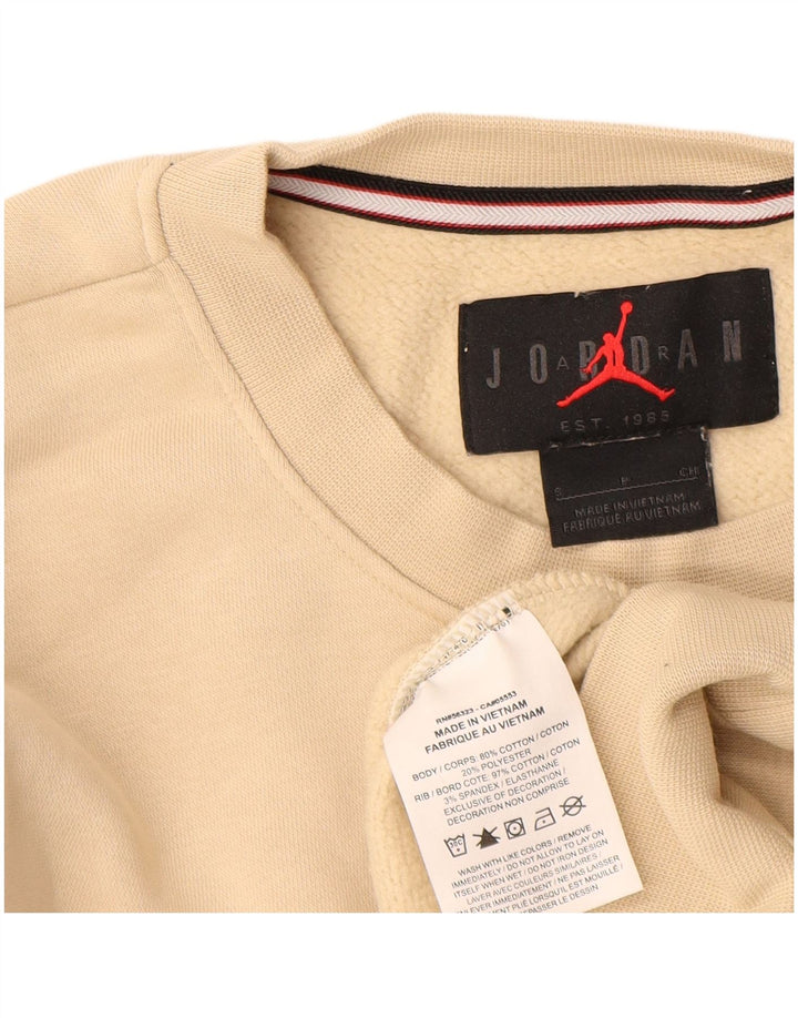 JORDAN Felpa con grafica da uomo Maglione piccolo in cotone beige