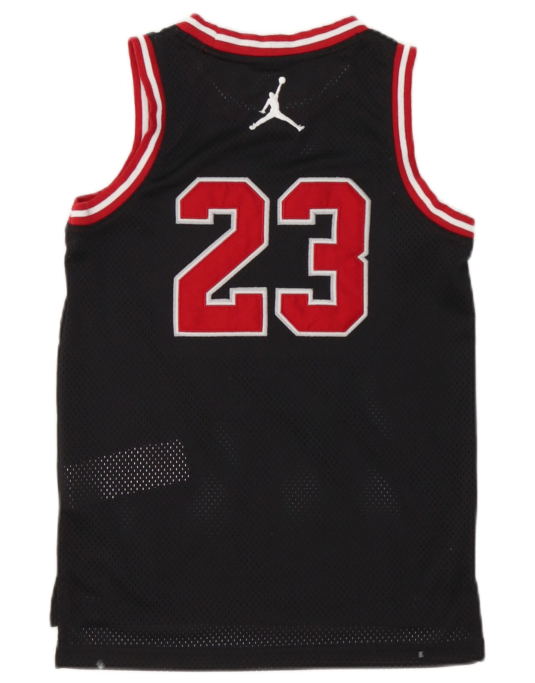 Canotta grafica Jordan da ragazzo, 8-9 anni, piccola, in poliestere nero
