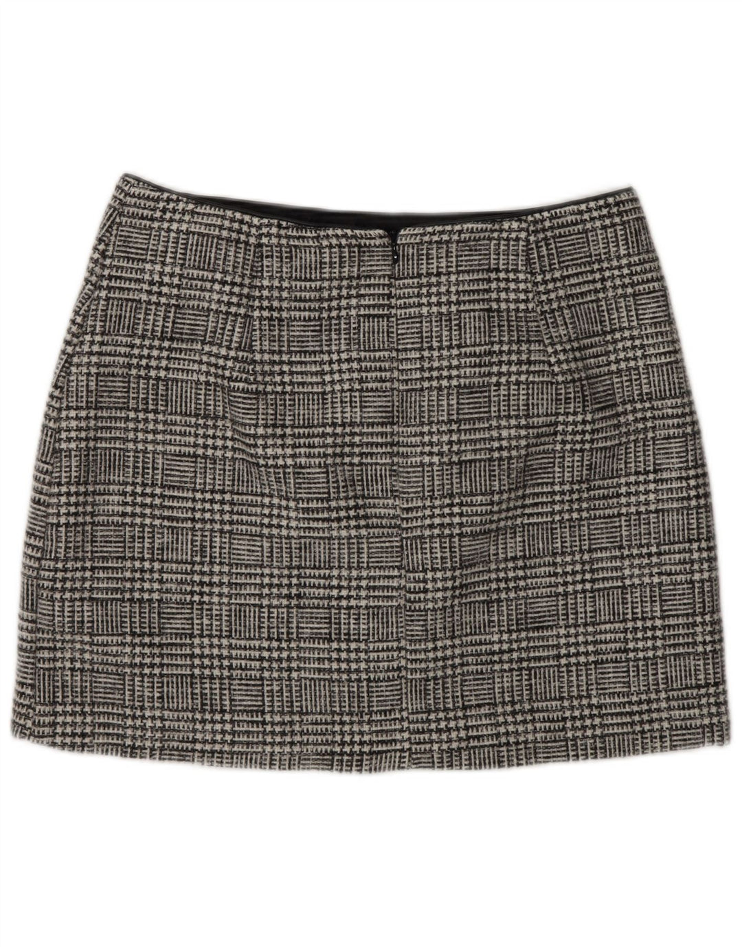 Oasis Minigonna da donna UK 14 Grande W32 Pied de poule grigio