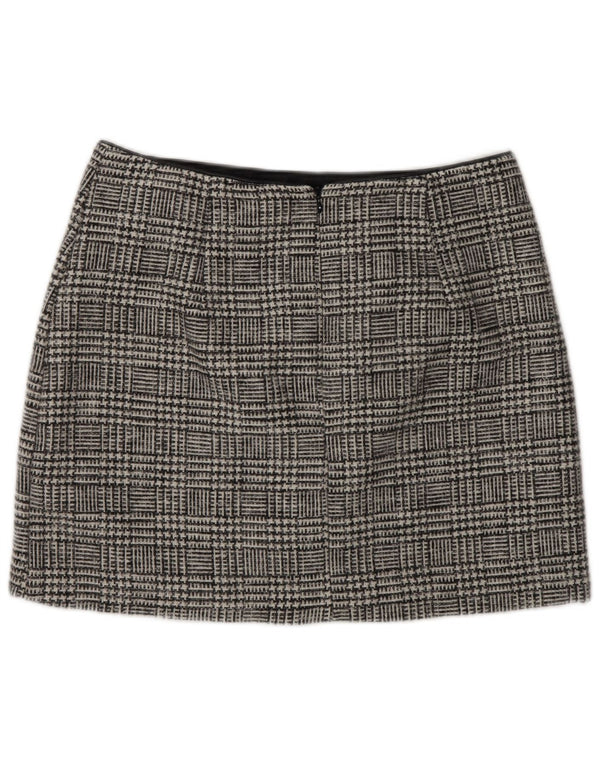 Oasis Minigonna da donna UK 14 Grande W32 Pied de poule grigio
