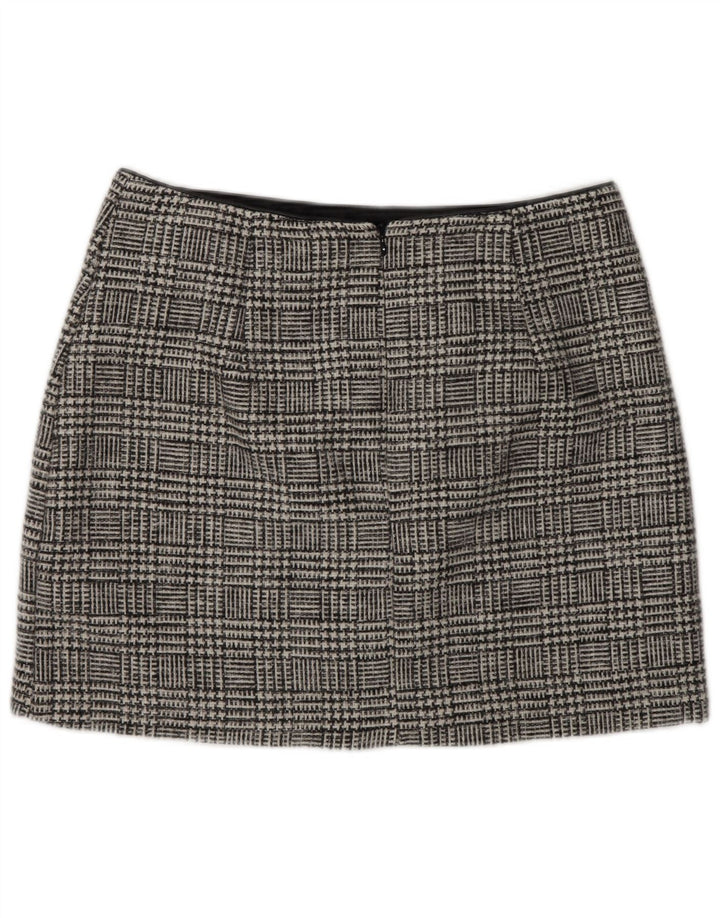 Oasis Minigonna da donna UK 14 Grande W32 Pied de poule grigio