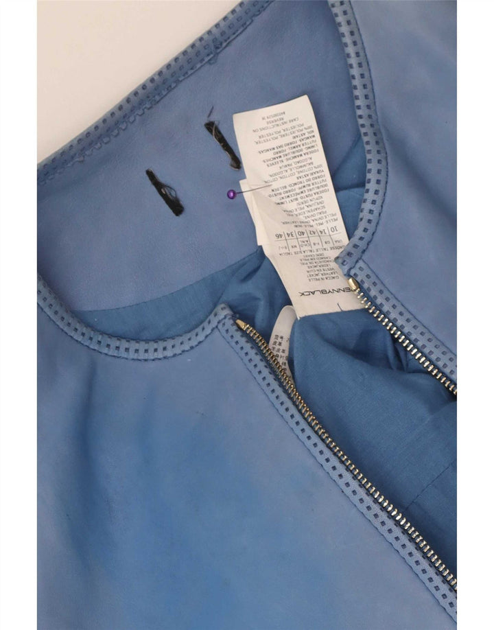 Giubbotto bomber in pelle da donna Penny Black UK 14 Grande pelle blu