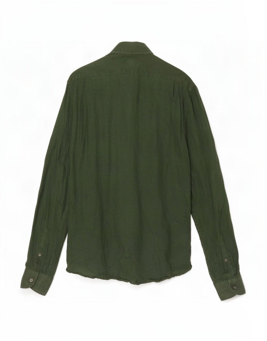 Camicia Reiss da uomo vestibilità regolare in lino verde medio