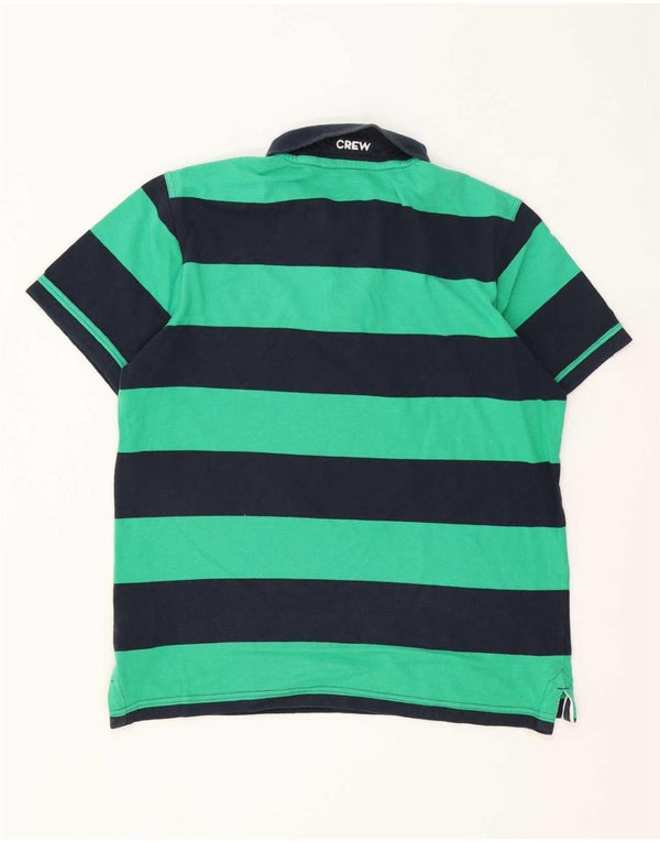Crew Clothing Polo da uomo in cotone a righe verde medio