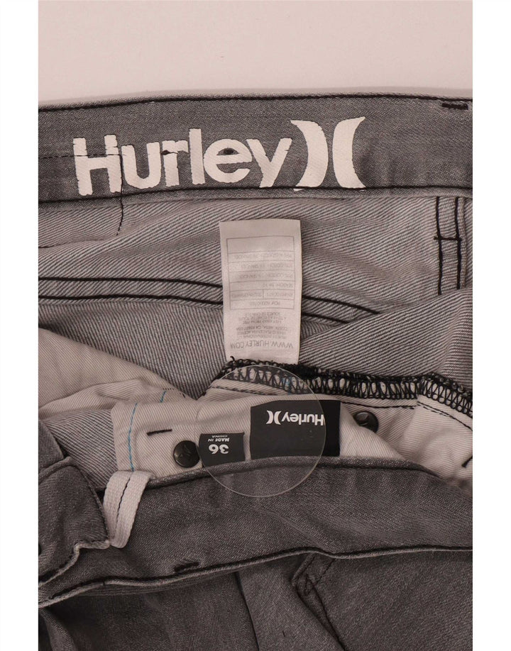 Jeans dritti da uomo Hurley W36 L33 in cotone grigio
