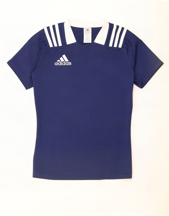 T-shirt da uomo Adidas Top media blu navy in poliestere