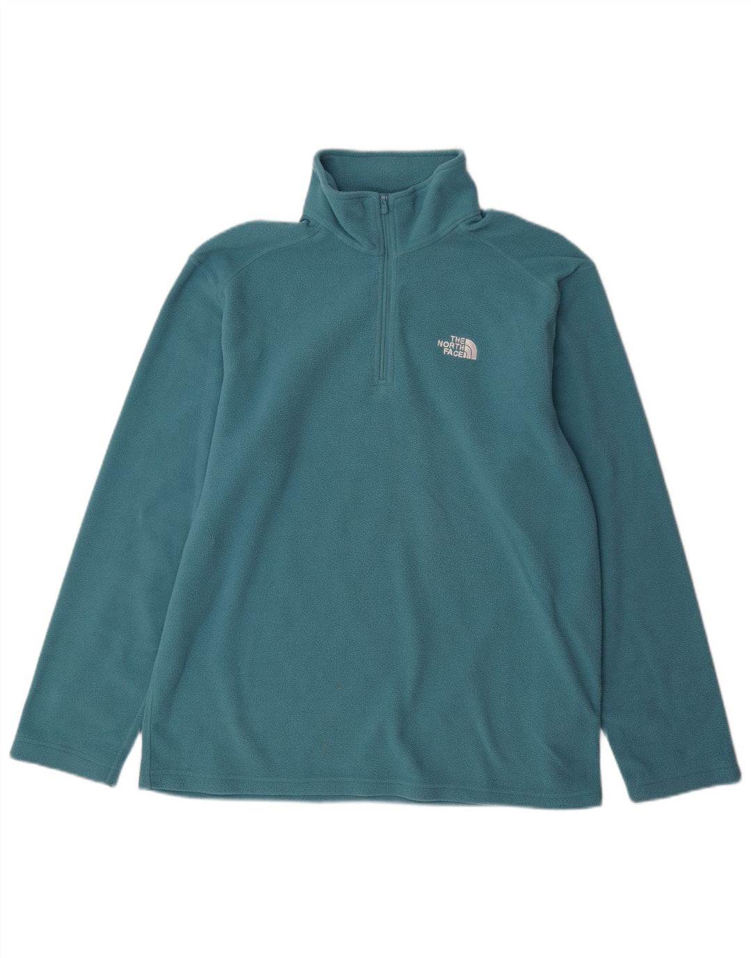 Maglione in pile da uomo The North Face con zip e collo, grande, in poliestere blu