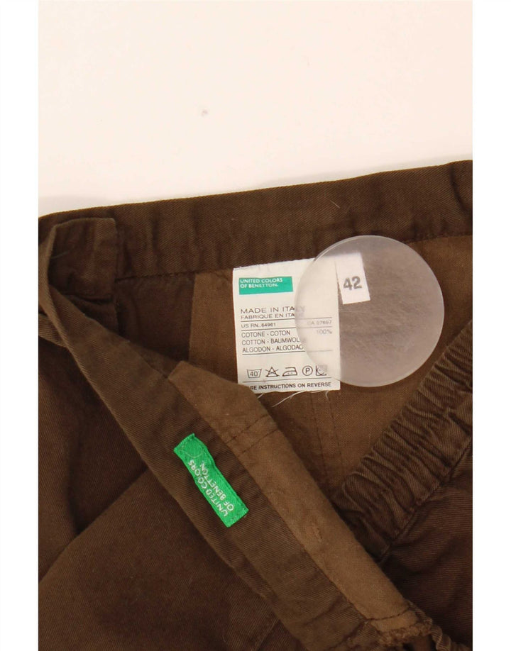 Pantaloncini casual da donna Benetton IT 42 Medium W28 Cotone marrone