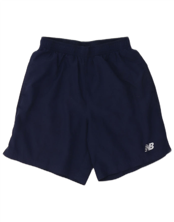 Pantaloncini sportivi da uomo New Balance piccoli in poliestere blu navy