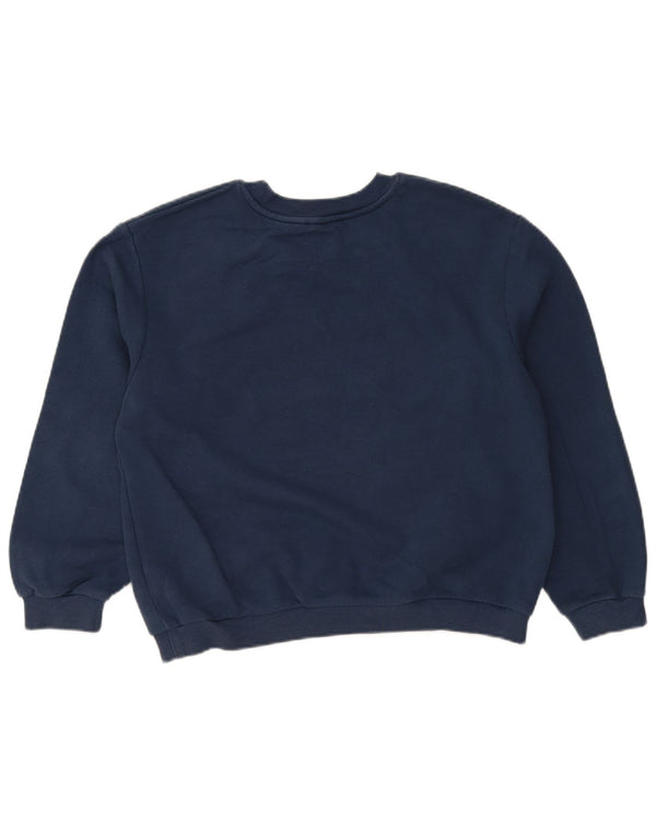 Felpa grafica Zara da donna New York, maglione UK 14, blu navy medio