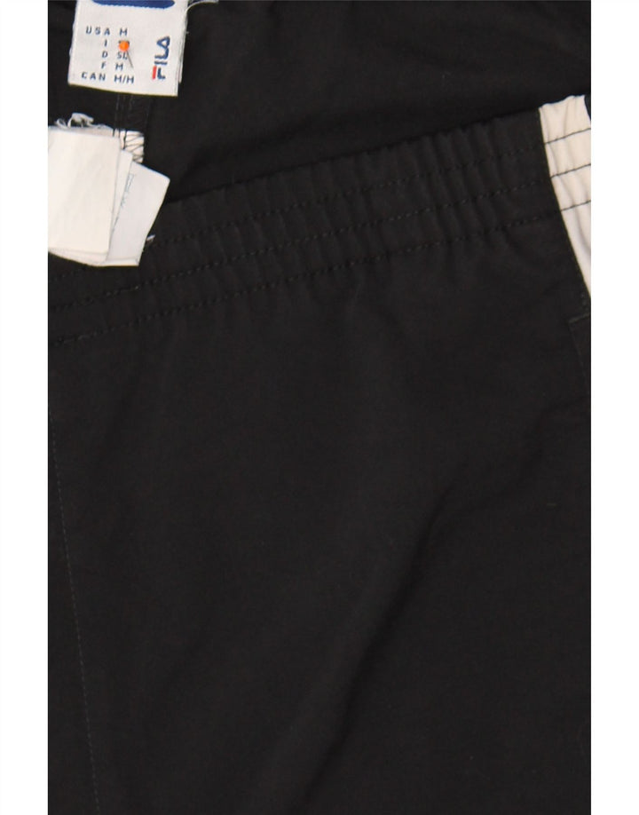 FILA Mens Sport Shorts Medium Black Colourblock Polyester Vintage Fila and Second-Hand Fila from Messina Hembry 