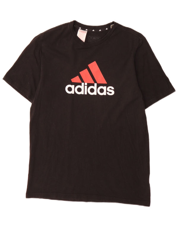 T-shirt grafica Adidas da bambino 15-16 anni in cotone nero