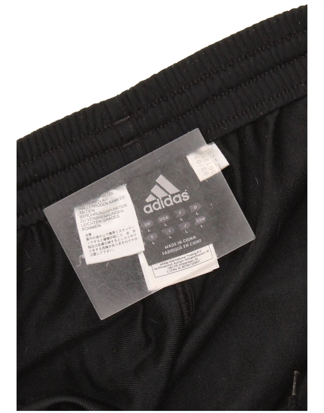 Pantaloni da tuta da uomo Adidas Joggers grandi in poliestere nero