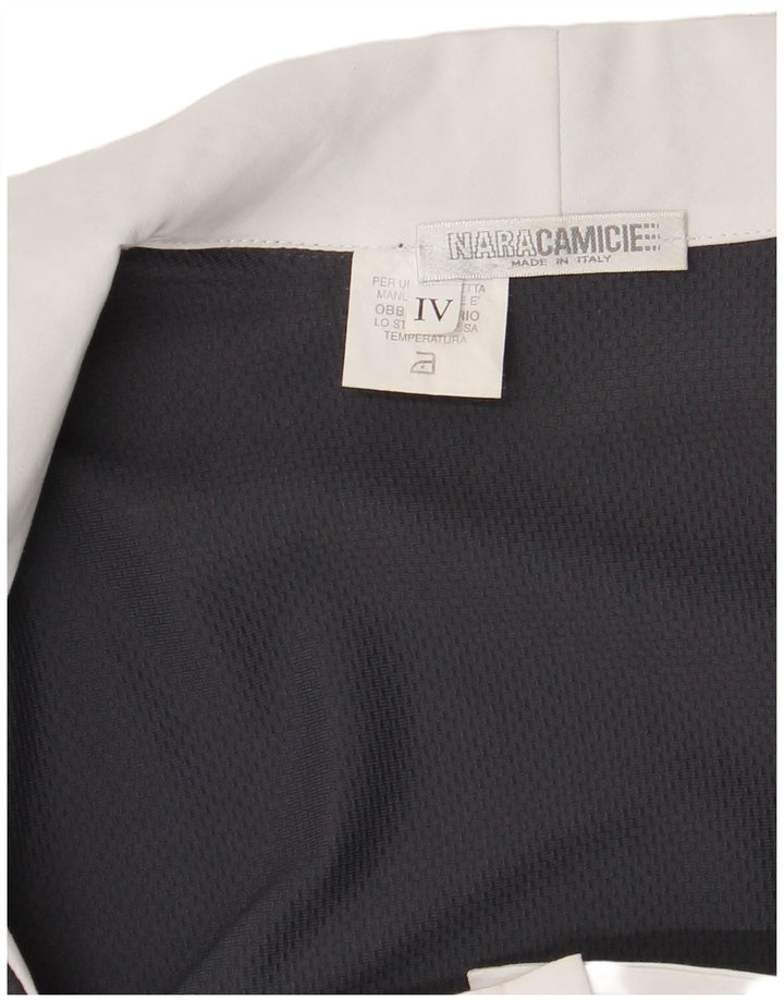 NARACAMICIE Camicetta da donna UK 10 Small Blu Navy Colourblock