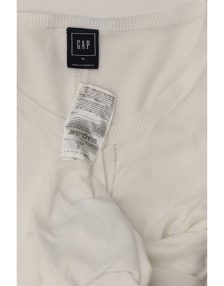 Maglione cardigan da donna Gap UK 18 XL cotone bianco