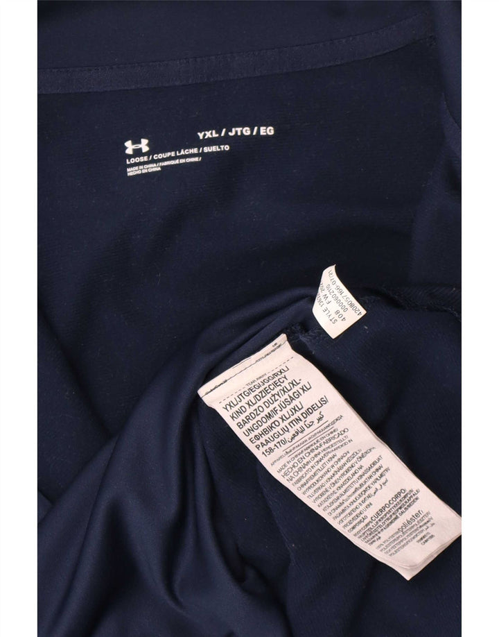 Giacca da tuta da ragazzo Under Armour 13-14 anni XL blu navy in poliestere