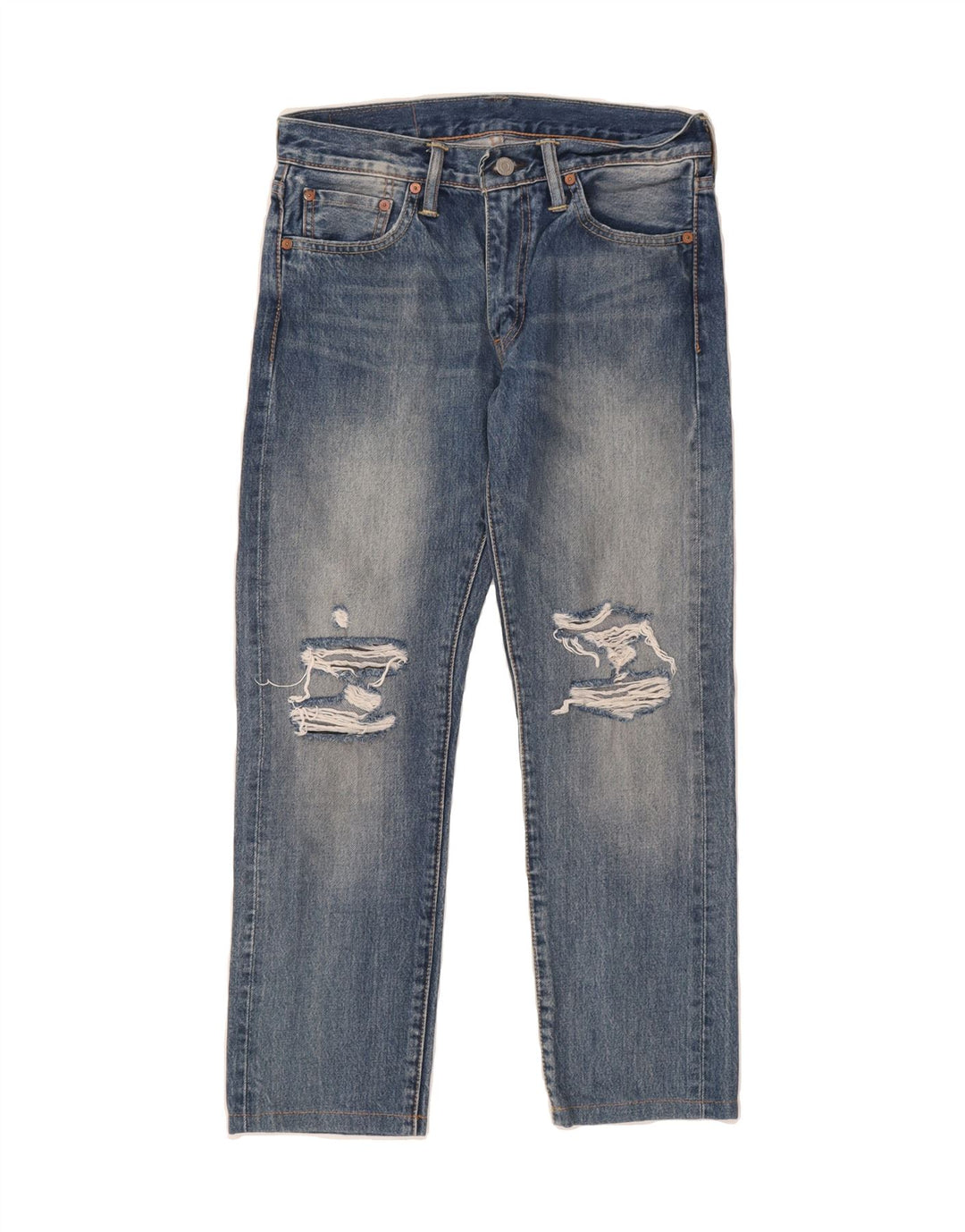 LEVI'S Mens 511 Distressed Slim Jeans W30 L26 Blue Cotton Vintage Levi's and Second-Hand Levi's from Messina Hembry 