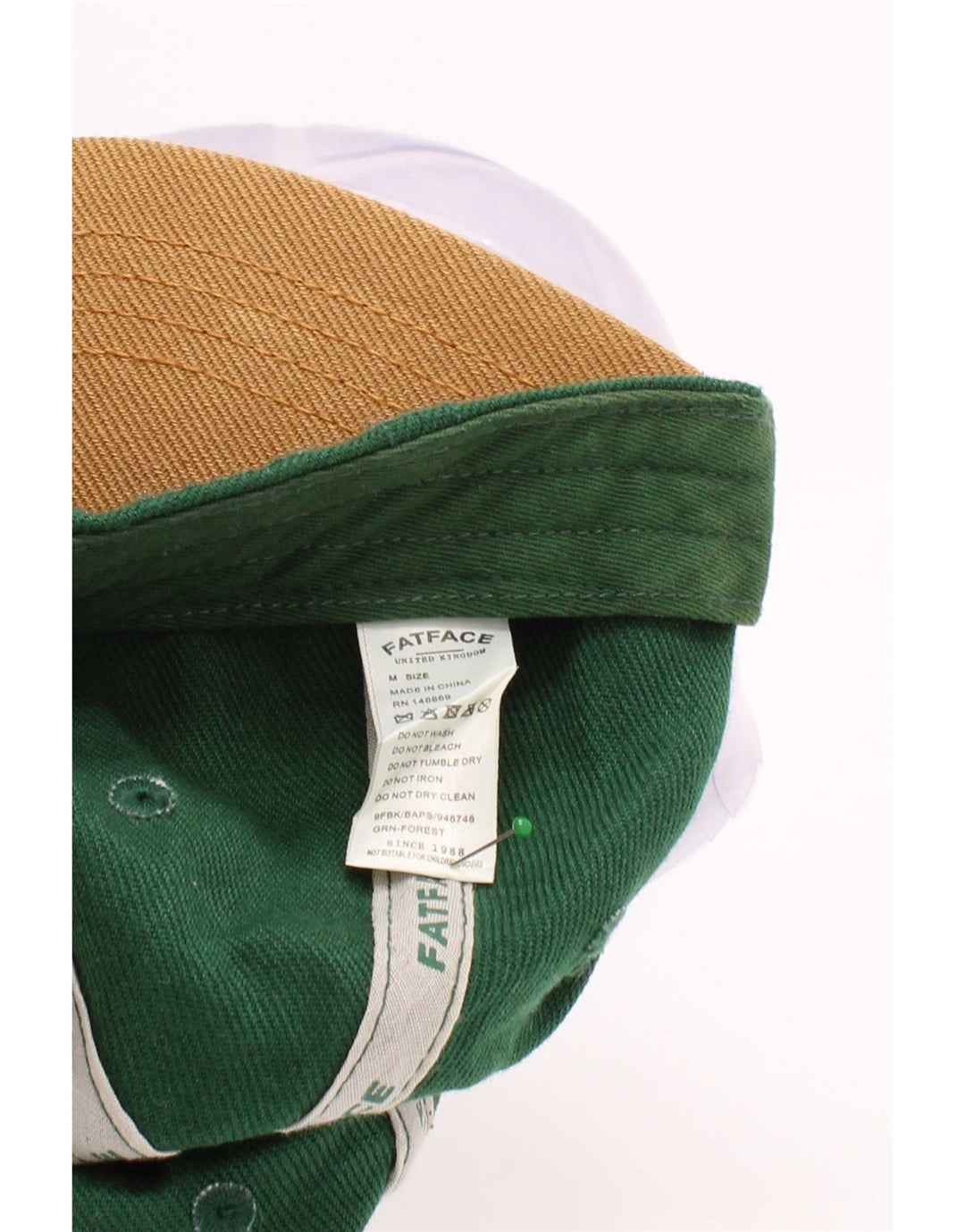 Berretto da baseball grafico da uomo Fat Face in cotone verde medio