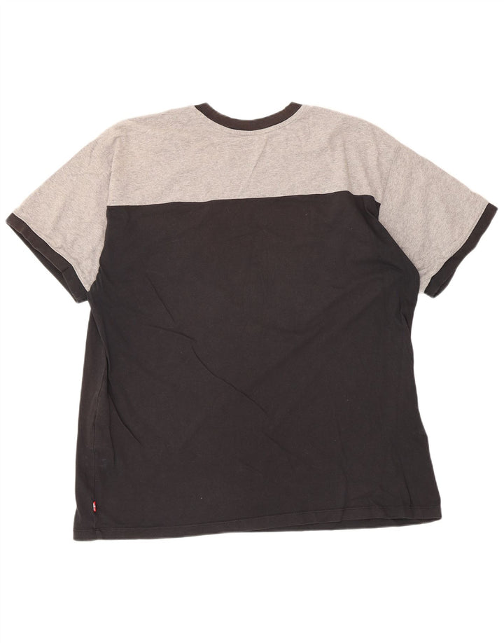 Levi's T-shirt grafica rilassata da uomo in cotone color block medio nero