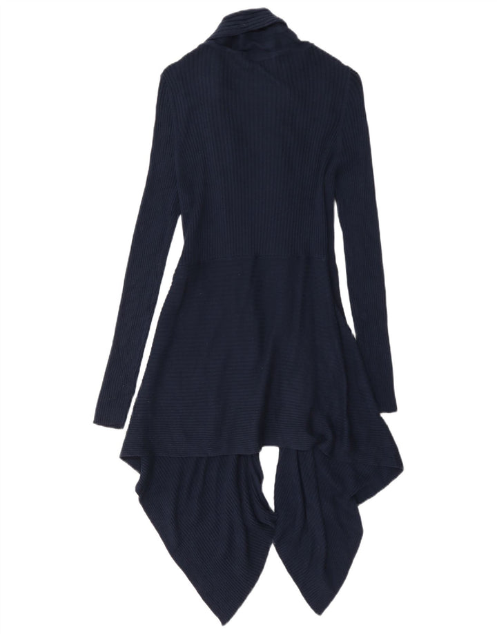 Maglione cardigan asimmetrico da donna Marks & Spencer UK 14 medio blu navy