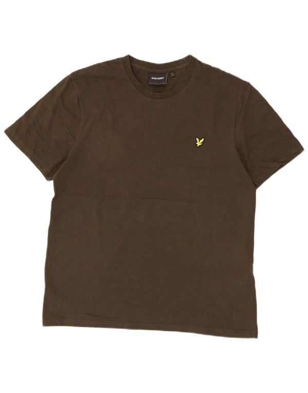 T-shirt da uomo Lyle & Scott Top grande in cotone kaki
