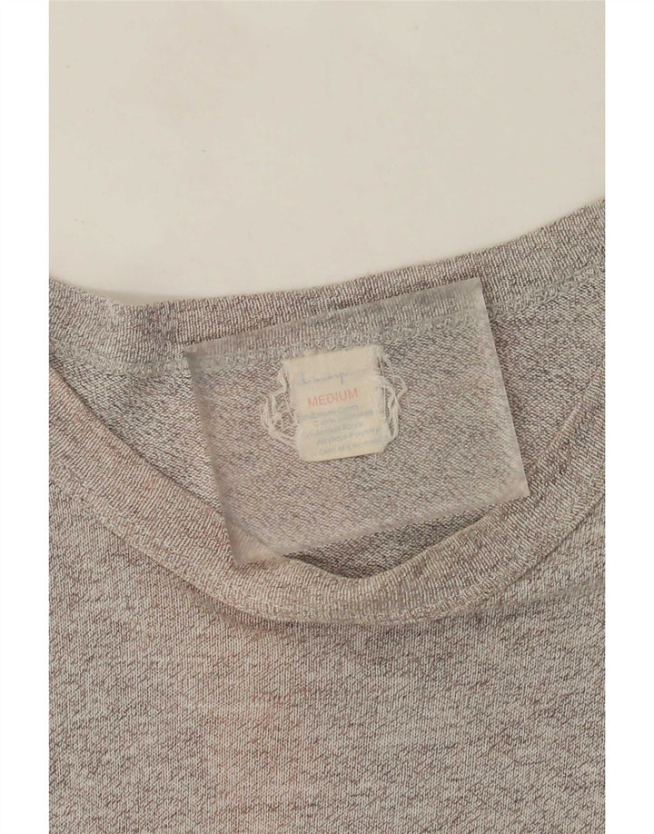 T-shirt grafica da uomo Champion Top in cotone grigio medio