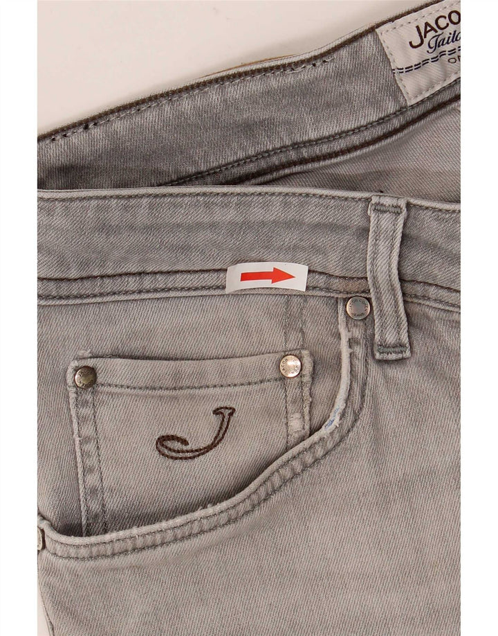 Jeans slim da uomo Jacob Cohen W34 L30 cotone grigio