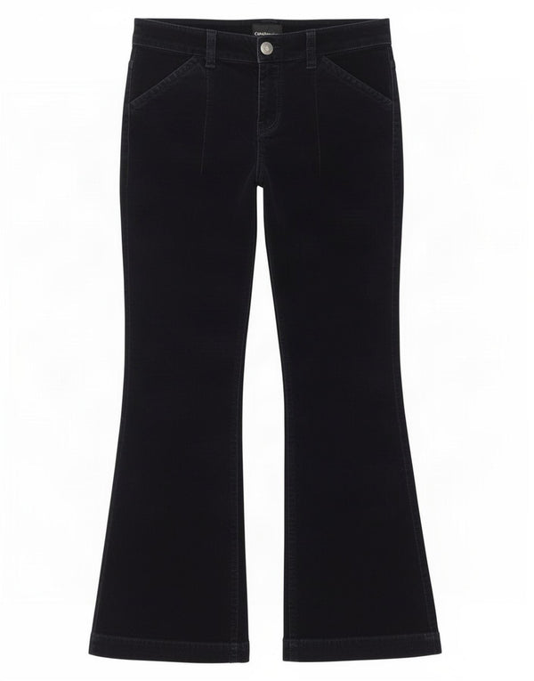 Pantaloni da donna in velluto a coste bootcut Calvin Klein Jeans W29 L28 Blu Navy