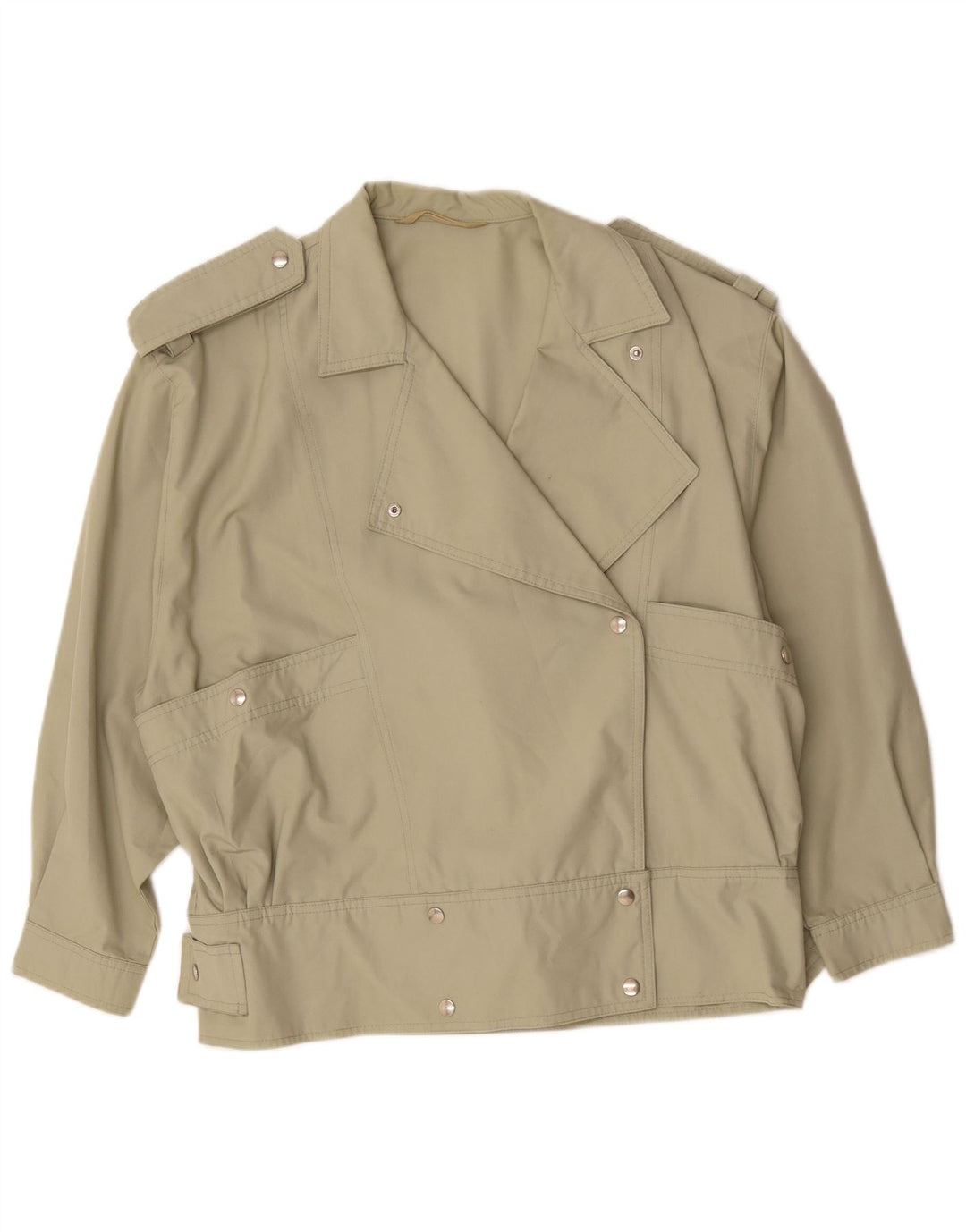 Giubbotto bomber militare vintage da donna UK 20 2XL Cachi