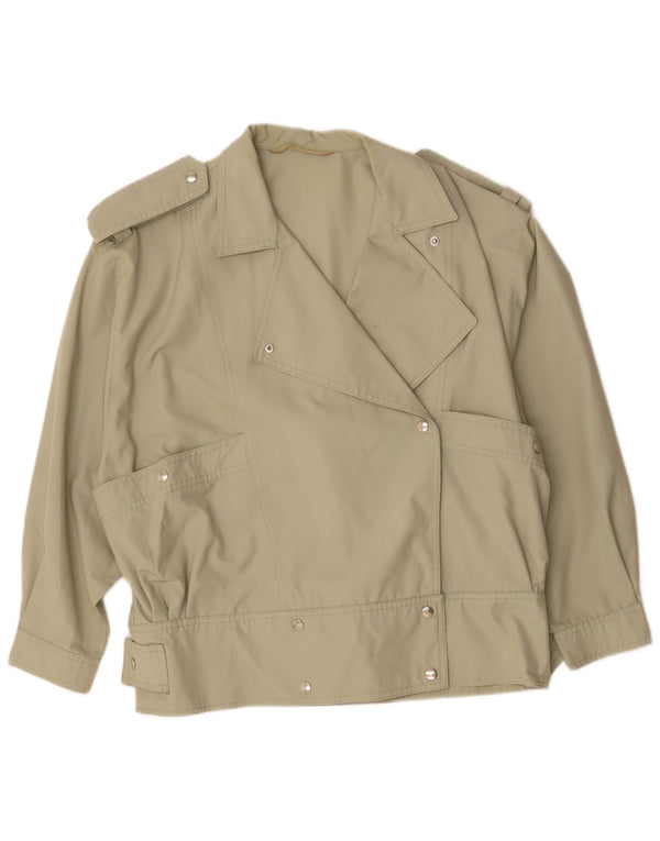 Giubbotto bomber militare vintage da donna UK 20 2XL Cachi