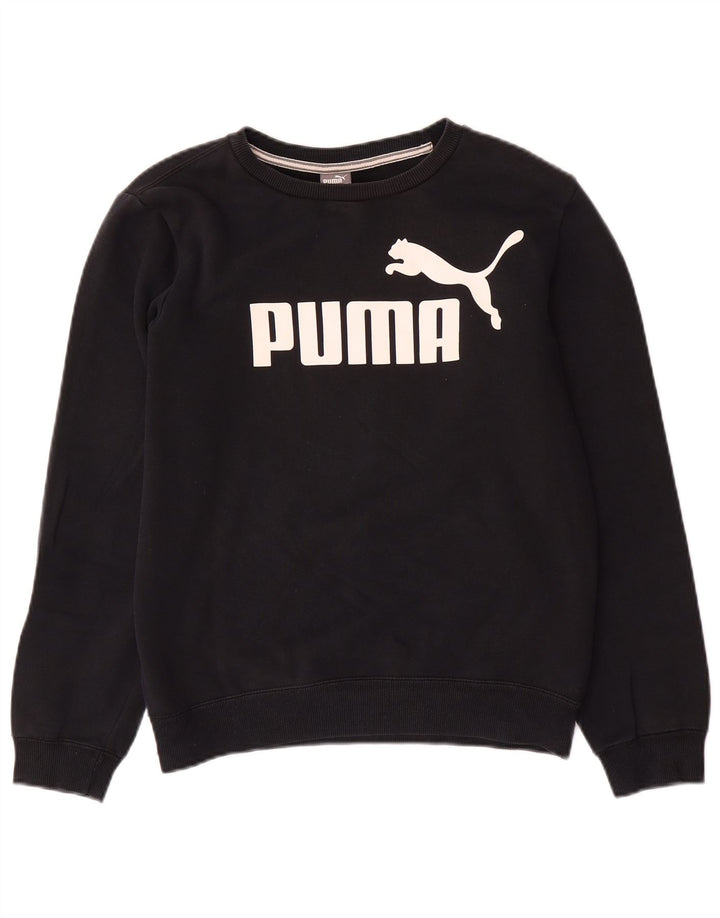 Felpa grafica PUMA per ragazze 13-14 anni in cotone nero