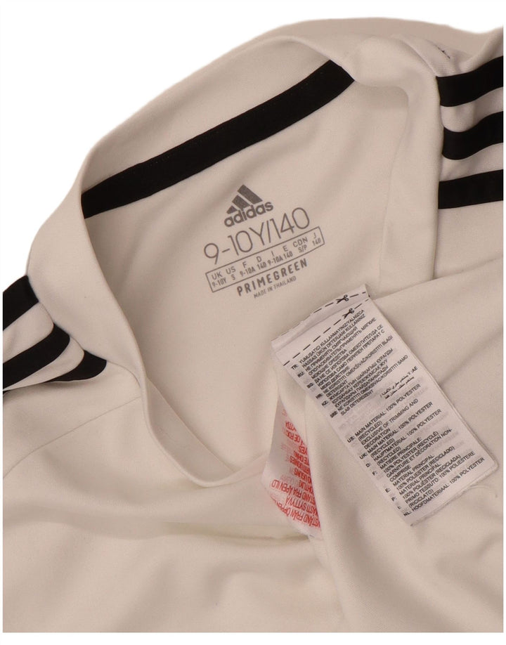 Maglietta Adidas Aeroready da ragazzo, 9-10 anni, in poliestere bianco