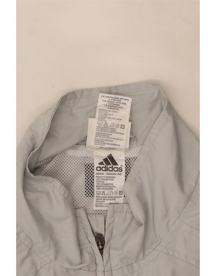 Giacca da tuta da uomo Adidas UK 40/42 Poliestere color block grigio medio