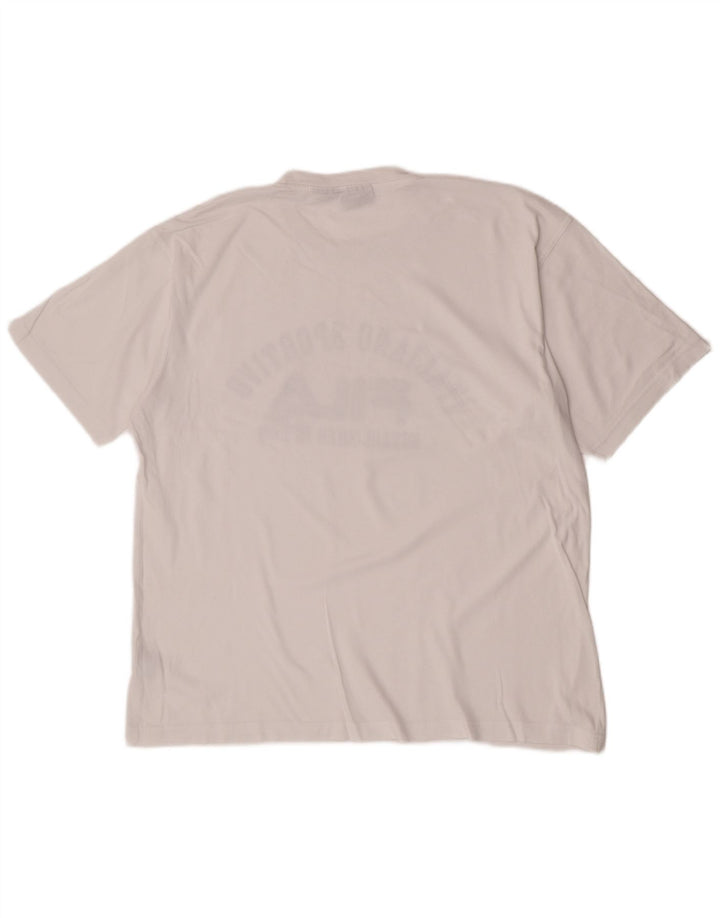T-shirt grafica da uomo Fila Top XL in cotone bianco