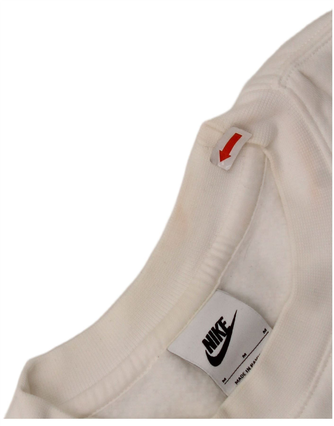 NIKE Felpa da uomo Maglione in cotone bianco medio