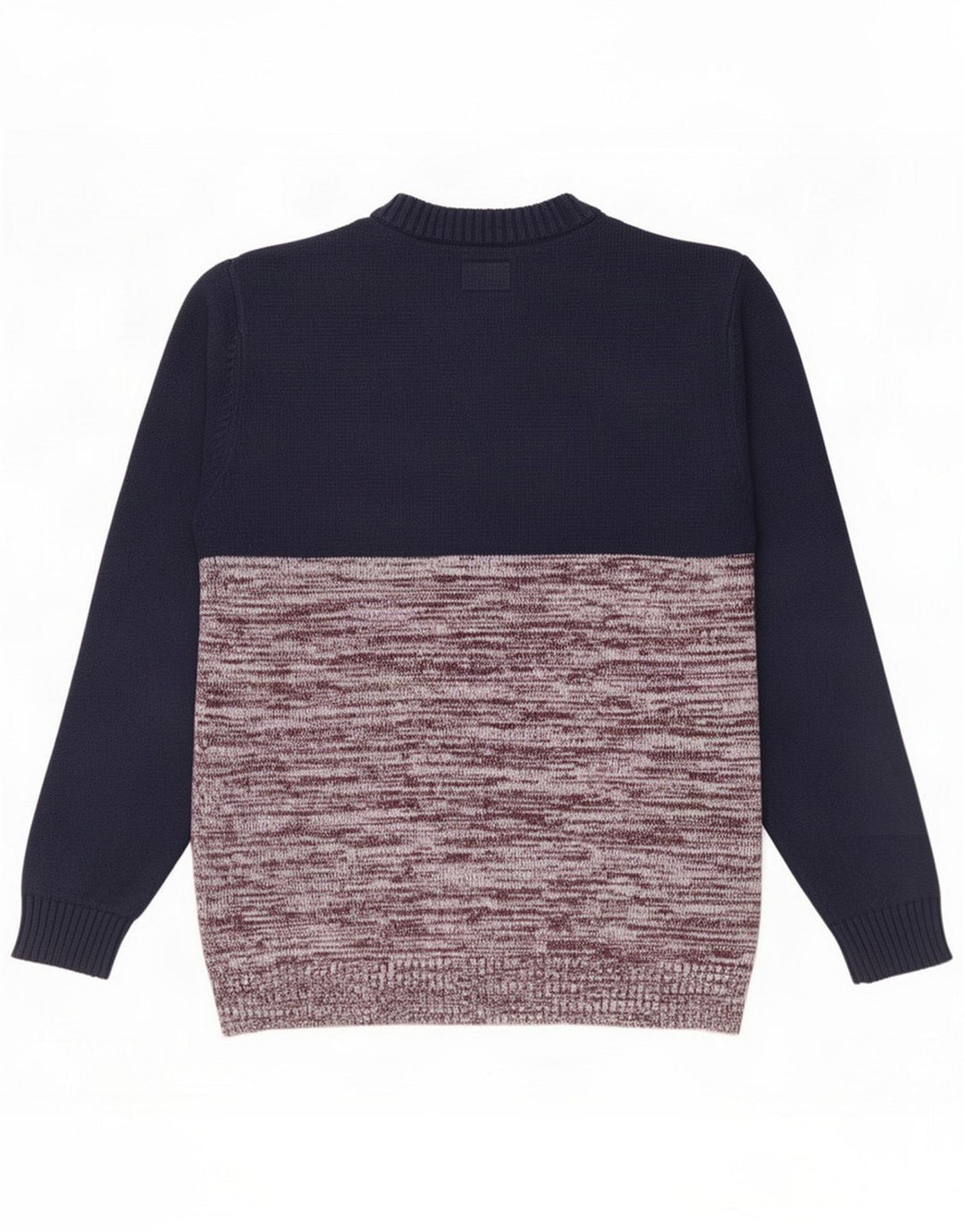 Vans Maglione da uomo con bottoni e collo grande in cotone a blocchi di colore blu navy