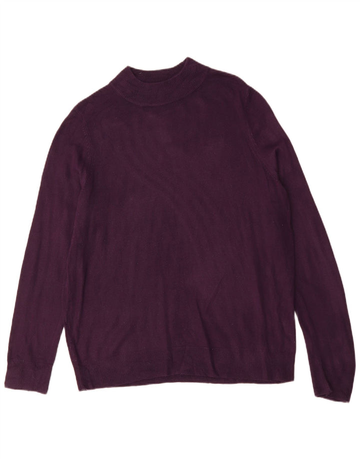 MARKS & SPENCER Maglione da uomo con collo alto viola medio
