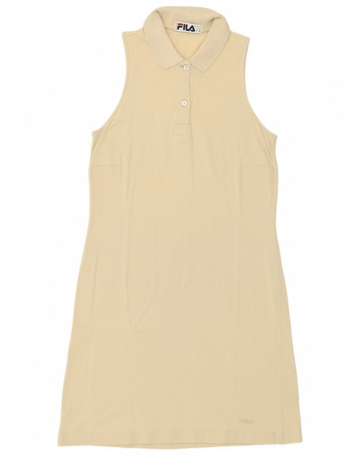 Abito polo smanicato da donna Fila IT 44 cotone beige medio