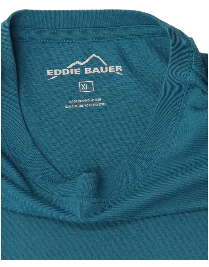 T-shirt da uomo Eddie Bauer Top XL in cotone blu
