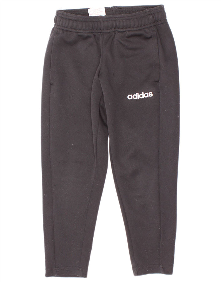Pantaloni della tuta Adidas Climalite da ragazzo 3-4 anni in poliestere nero