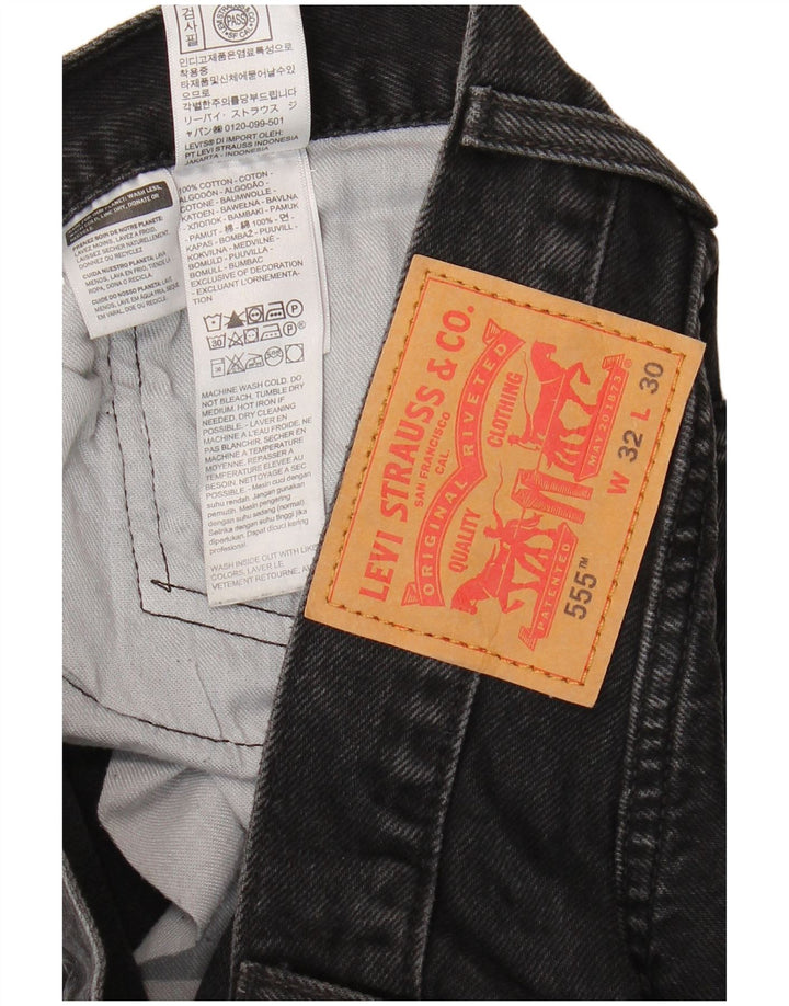 Levi's Uomo 555 Jeans dritti W32 L30 Cotone Nero