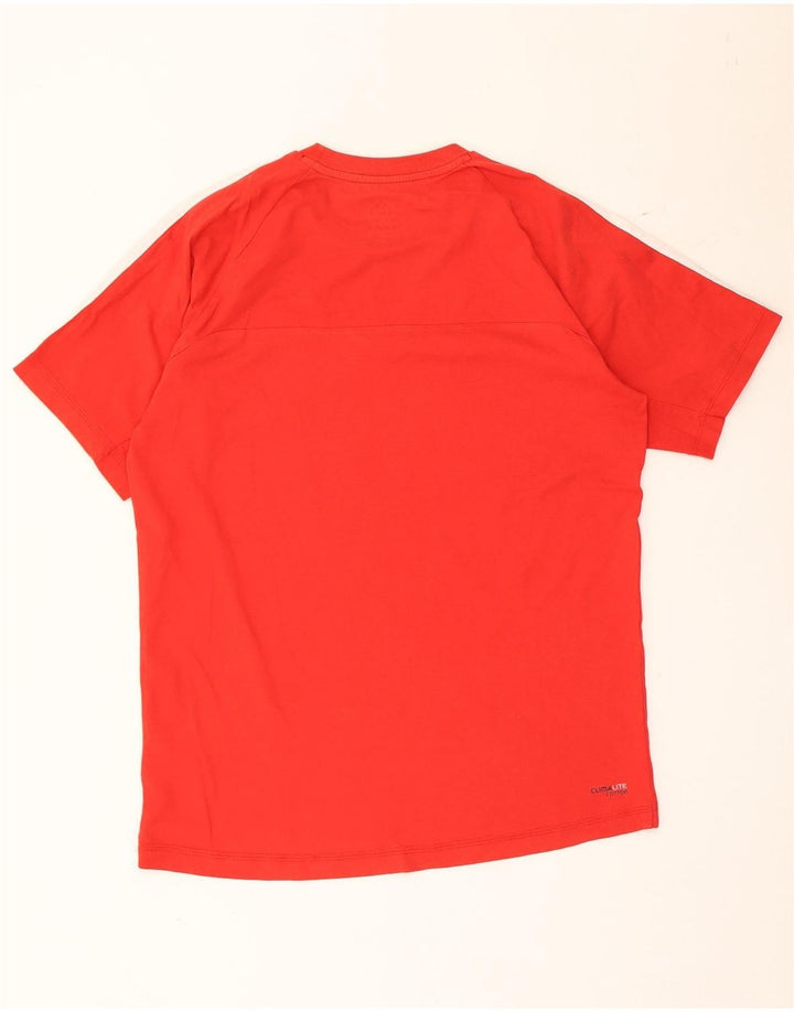 T-shirt Adidas Climalite da uomo in cotone rosso medio