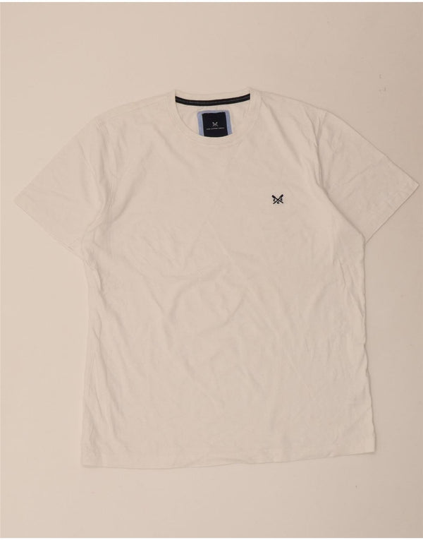 Crew Clothing T-shirt da uomo Top grande in cotone bianco