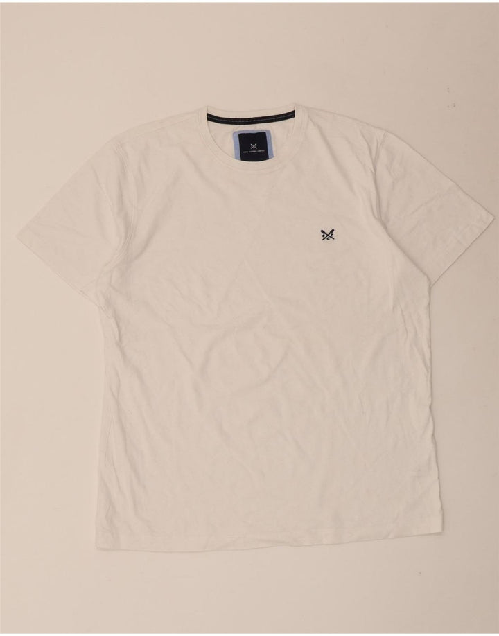 Crew Clothing T-shirt da uomo Top grande in cotone bianco